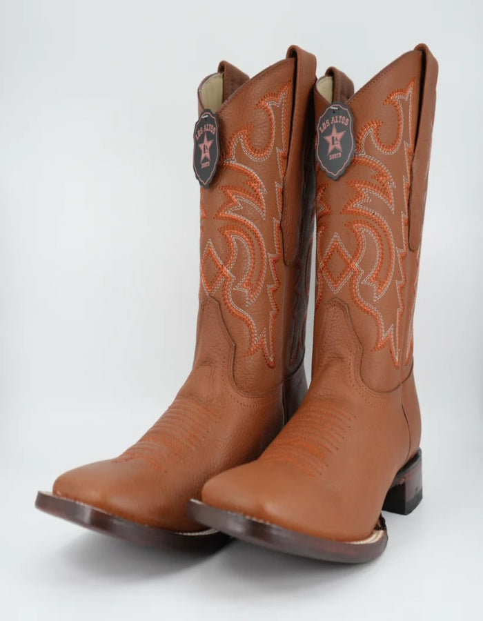 Los Altos Men's Grisly Tan Honey Color Wide Square Toe Boot