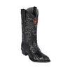 Los Altos Men's Black Genuine Caiman Hornback Boots 2   - from alligatorwarehouse.com