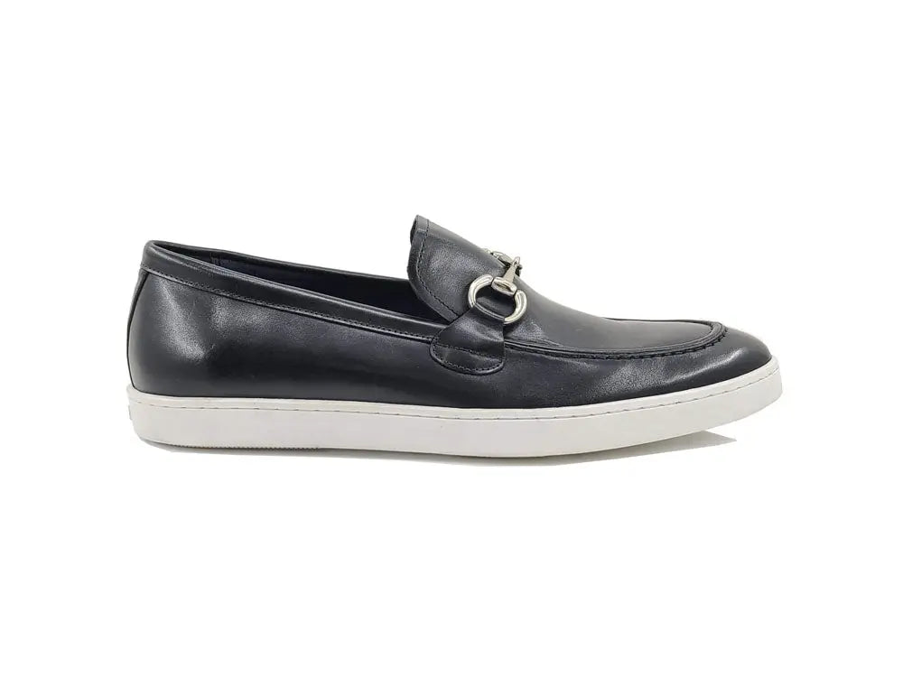 Carrucci Horse Bit Fashion Leather Sneaker Loafer