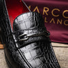 Marco Di Milano Hugo Men's Shoes Black Stylish Exotic Alligator Horsebit Loafers 9 HUGO ALL_ALLIGATOR_BLACK_6  - from alligatorwarehouse.com