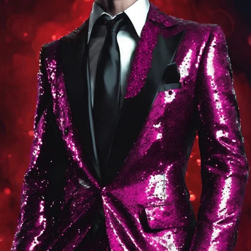 Sequin Tuxedo Suit - Sequin Pants