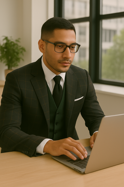 Wool Suit - Italian Made Business Suit by Statement Men's 3 Piece 100% Wool Modern Fit Suit - Bold Accent Color 15 LUCCA_Burgundy_38R  - from alligatorwarehouse.com