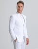 Mens Vested Summer Seersucker Suit in White Pinstripe 9 FM-9081  - from alligatorwarehouse.com