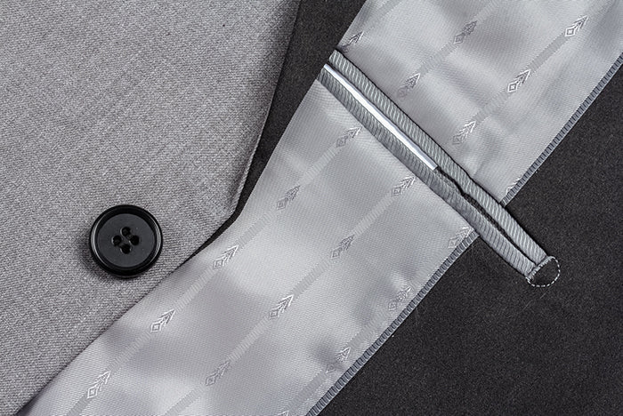 Gray 2 Piece Tuxedo Shawl Lapel Slim Fit