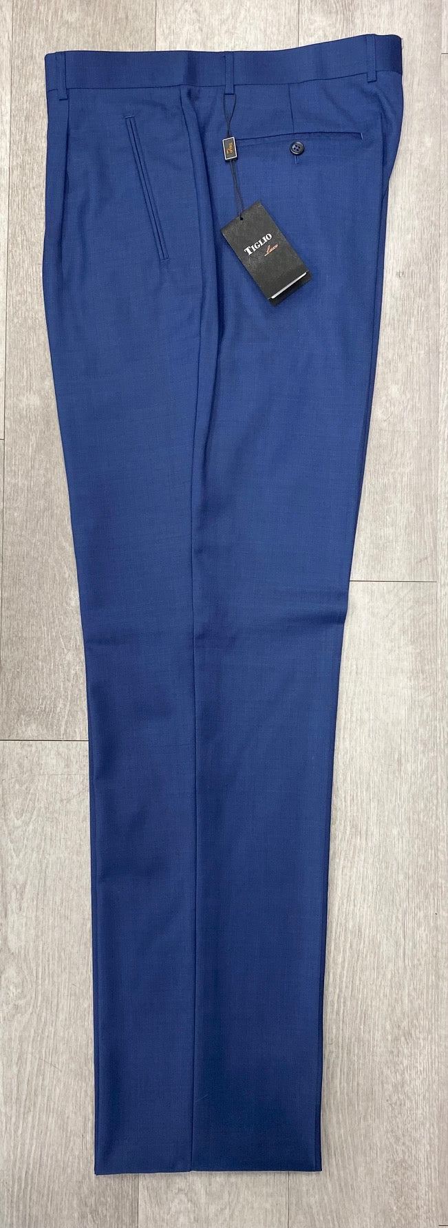 Tiglio Luxe 2521 Comfort Fit Single Pleated Pants 18+ Inch Leg TS4066/2 Blue (SIZE 48 ONLY) 1   - from alligatorwarehouse.com