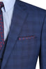 San Gemini Collection - 3 Piece Suit 2 Buttons Blue Glen Plaid Regular Fit 4 SO6278-2-Classic  - from alligatorwarehouse.com
