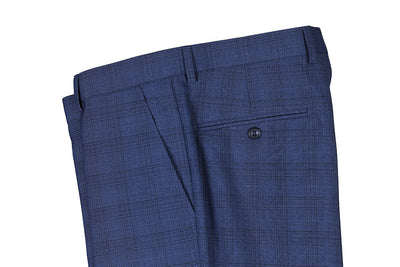 San Gemini Collection - 3 Piece Suit 2 Buttons Blue Glen Plaid Regular Fit 7 SO6278-2-Classic  - from alligatorwarehouse.com