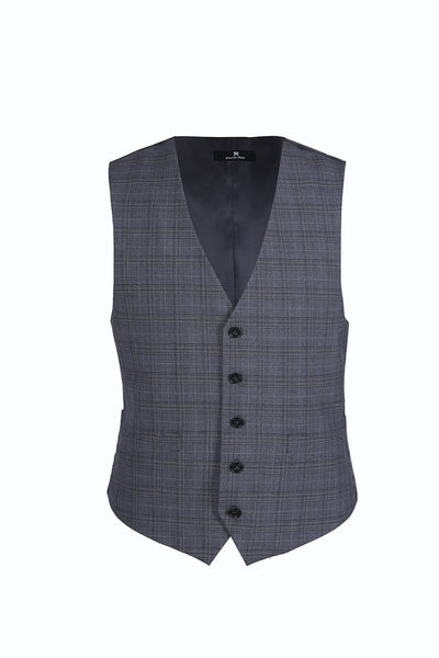 San Gemini Collection - 3 Piece Suit 2 Buttons Gray Glen Plaid Regular Fit 8 SO6278-1-Classic  - from alligatorwarehouse.com