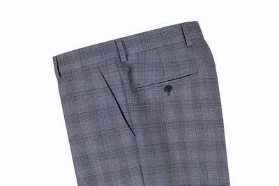 San Gemini Collection - 3 Piece Suit 2 Buttons Gray Glen Plaid Regular Fit 9 SO6278-1-Classic  - from alligatorwarehouse.com