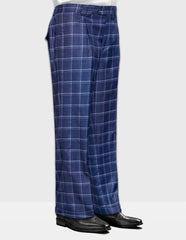 Statement Clothing | ﻿Wide Leg Plaid Pants Indigo