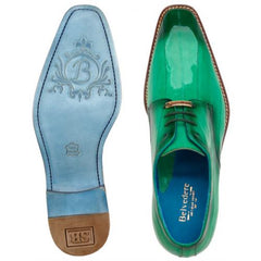 Belvedere Italo Antique Mint Green Genuine Eel Shoes