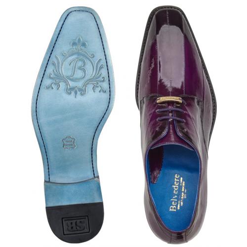 Belvedere Italo Antique Purple Genuine Eel Shoes – alligatorwarehouse