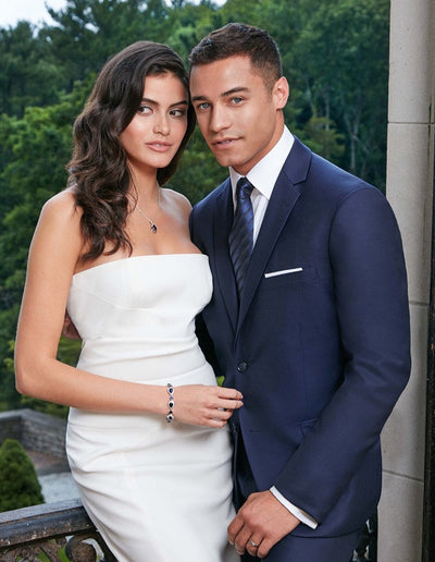 Mens Designer Collin One Button Wedding and Prom Tuxedo Navy Designer Prom Tuxedos 1 8564C-027  - from alligatorwarehouse.com