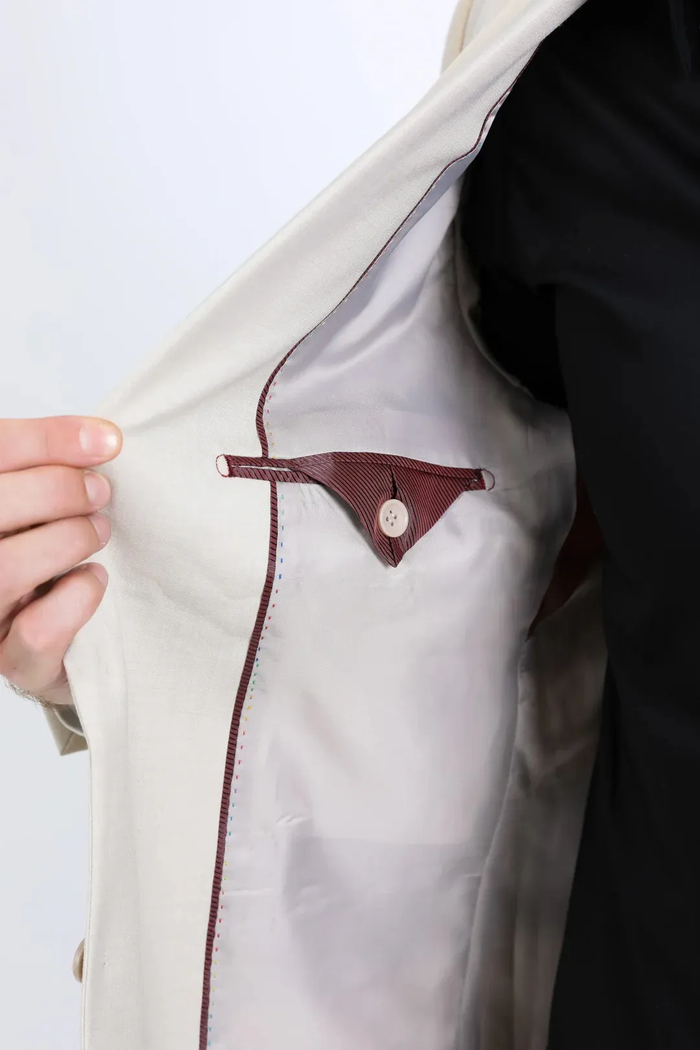 Platini Beige Western Sport Coat for Men – Light Tone Frontier Jacket