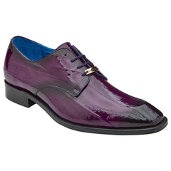 Men's Belvedere Hand Painted Eel Skin Dress Shoe in Antique Purple