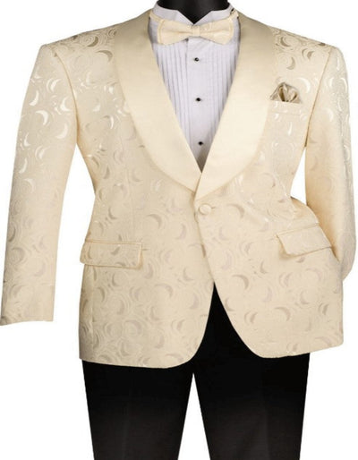 Ivory Tuxedo Dinner Jacket - Champagne Wedding Tuxedo With Bowtie 1   - from alligatorwarehouse.com