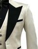 Ivory Wedding Suit - Cream Tuxedo Suit Slim Fit - Ivory Dinner Jacket Plus Pants 3   - from alligatorwarehouse.com