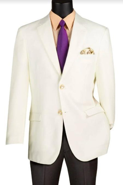 Ivory Blazer - Mens Cream Sport Coat - Off White Jacket 1   - from alligatorwarehouse.com