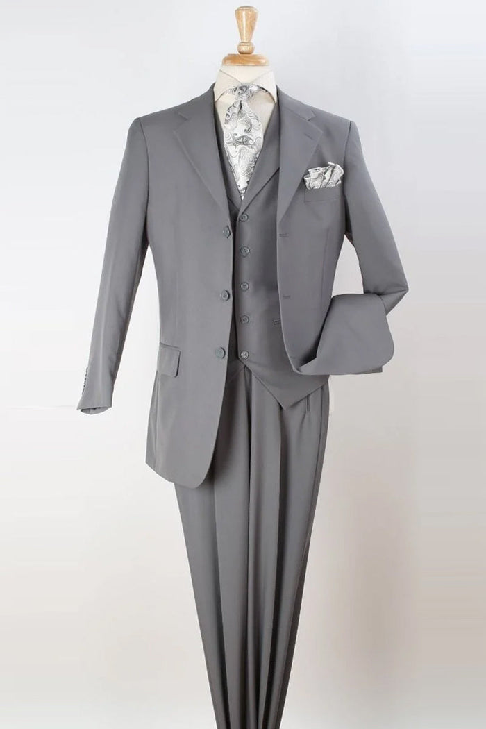 Apollo King Light Grey Classic Fit Suit