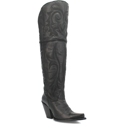 Dan Post Womens Jilted Black 20 Snip Toe Over-the-Knee Zipper Boot 2 DP3789_6_M  - from alligatorwarehouse.com