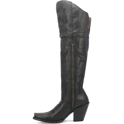 Dan Post Womens Jilted Black 20 Snip Toe Over-the-Knee Zipper Boot 4 DP3789_6_M  - from alligatorwarehouse.com