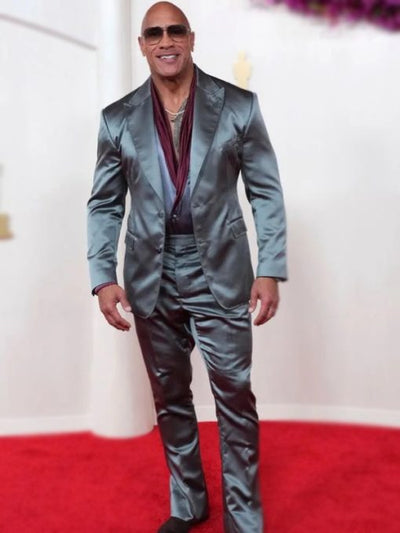 Oscar 2024 Dwayne Johnson Metallic Suit 1   - from alligatorwarehouse.com