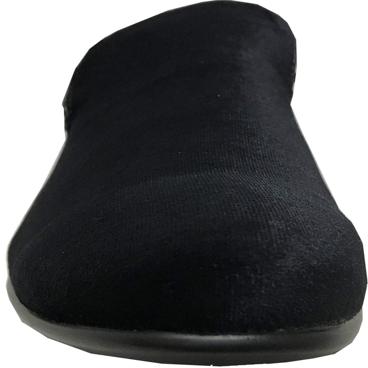 Bravo Mens Modern Slip On Velvet Tuxedo Loafer in Black - Men's Dress Shoes