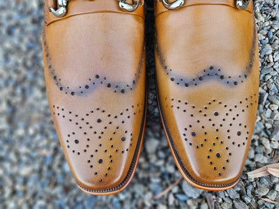 KS261-04 Wholecut Two Tone Buckle Loafer 3 KS261-04BLTA95  - from alligatorwarehouse.com