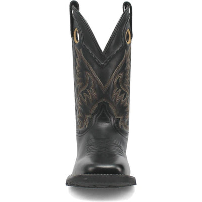 Laredo Kane Black Leather Broad Square Toe Boots for Men 3 7910_8_D  - from alligatorwarehouse.com