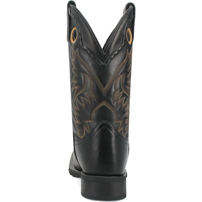 Laredo Kane Black Leather Broad Square Toe Boots for Men 4 7910_8_D  - from alligatorwarehouse.com