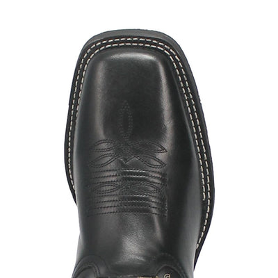 Laredo Kane Black Leather Broad Square Toe Boots for Men 5 7910_8_D  - from alligatorwarehouse.com