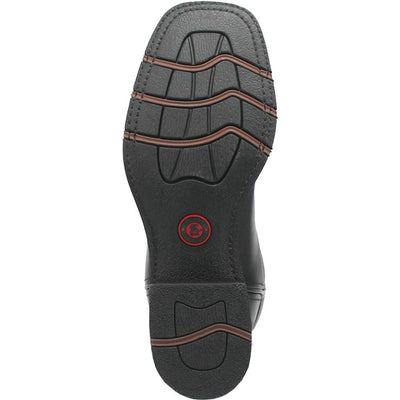 Laredo Kane Black Leather Broad Square Toe Boots for Men 6 7910_8_D  - from alligatorwarehouse.com