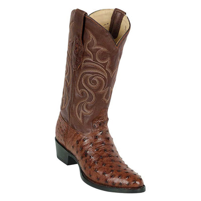 Los Altos Men's Kango Tabac Genuine Ostrich Round Toe Boots 1   - from alligatorwarehouse.com