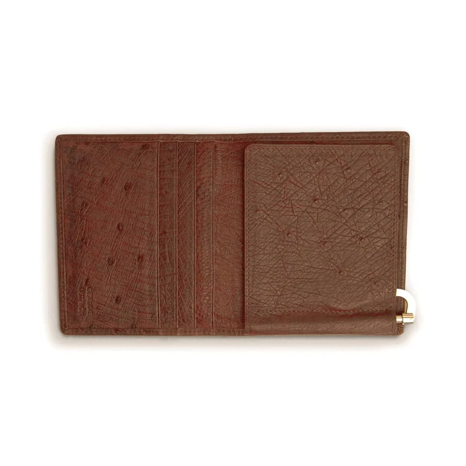 Ferrini Full Quill Ostrich Money Clip Kango 3 AAHP-KG  - from alligatorwarehouse.com