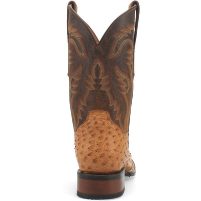 Dan Post Men’s Kershaw Saddle and Brown Genuine Ostrich 11 Cowboy Certified Leather Boot 5 DP4951_7_D  - from alligatorwarehouse.com