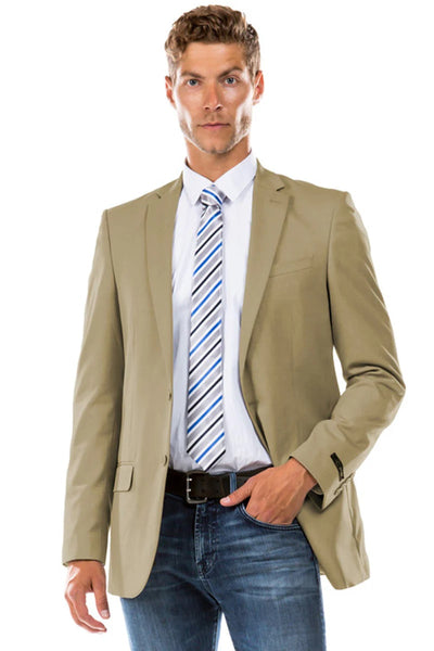 Men's Designer Suit Separate Jacket in Tan 1 ER-5812  - from alligatorwarehouse.com