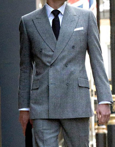 Mens Kingsman Double Breasted Grey Suit 1 XK-5467  - from alligatorwarehouse.com