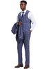 Men's Stacy Adams Two Button Vested Glen Plaid Check Suit in Light Purple Lavender 4 SM166H1-04-38R  - from alligatorwarehouse.com