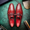 Marco Di Milano Lacio Men's Shoes Wine Exotic Crocodile Derby Oxfords 11 LACIO_CAIMAN FUSCUS_WINE_8.5  - from alligatorwarehouse.com