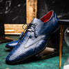 Marco Di Milano Anzio Exotic Alligator & Calfskin Leather Blue Oxfords 9 ANZIO_ALLIGATOR_BLUE JEANS_8  - from alligatorwarehouse.com