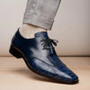 Marco Di Milano Anzio Exotic Alligator & Calfskin Leather Blue Oxfords 7 ANZIO_ALLIGATOR_BLUE JEANS_8  - from alligatorwarehouse.com