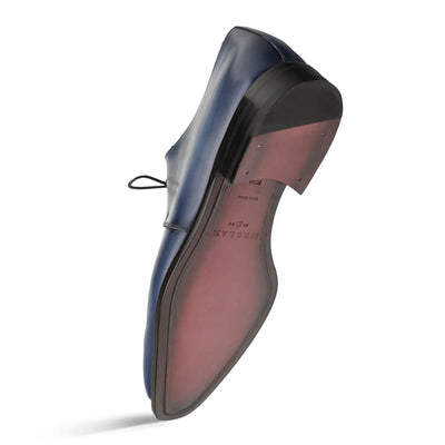 Principe Patina Leather Derby Gray/Blue By Mezlan Made In Spain Brand 2   - from alligatorwarehouse.com