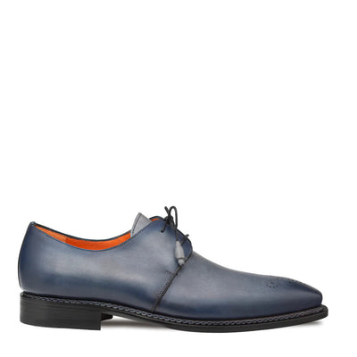 Principe Patina Leather Derby Gray/Blue By Mezlan Made In Spain Brand 3   - from alligatorwarehouse.com
