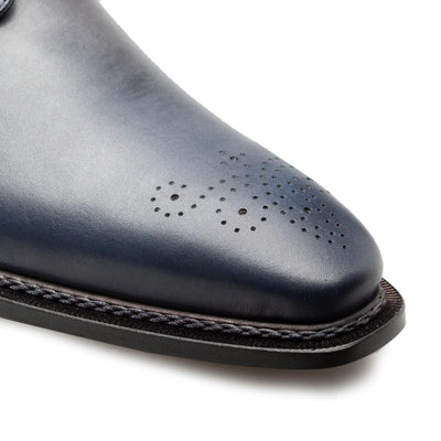 Principe Patina Leather Derby Gray/Blue By Mezlan Made In Spain Brand 4   - from alligatorwarehouse.com