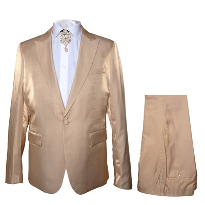 Rossi Man LEO RM1605 – Men's Gold Slim Fit 3-Piece Suit | Elegant Modern Formalwear 1   - from alligatorwarehouse.com