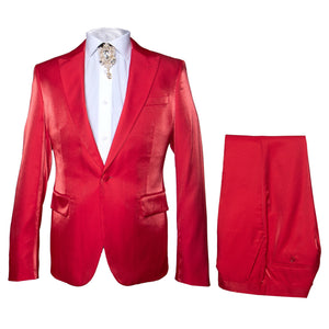 Rossi Man LEO RM1621 – Red Slim Fit 3-Piece Designer Suit for Men