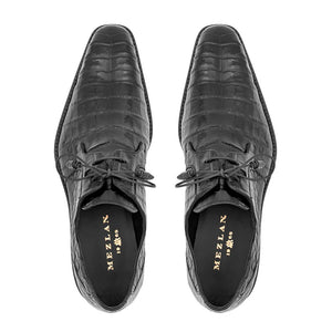 Men's Crocodile Lace Up Anderson Grey By Mezlan Made In Spain Brand