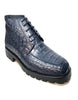 Los Altos All-Over Crocodile Lace Up Ankle Boots 3   - from alligatorwarehouse.com