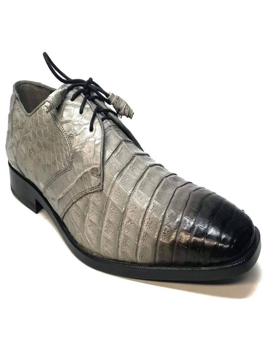 Los Altos All-Over Crocodile Lace Up Dress Shoes