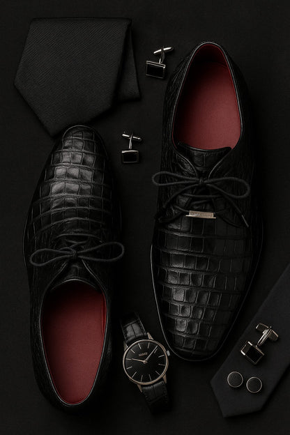marco-di-milano-black-caiman-derby-shoe